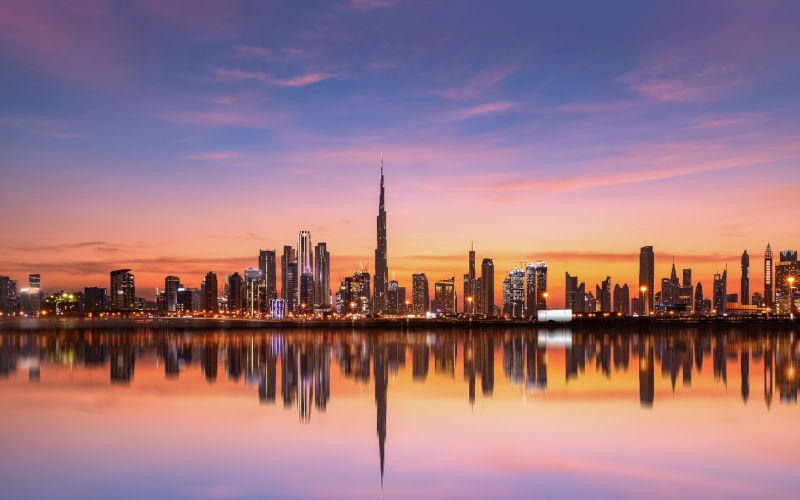 Dubai cityscape · host city of Middle East Energy
